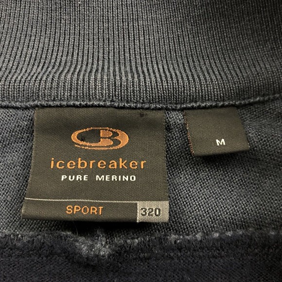 Ice Breaker Men's Original Long Sleeve Quarter Zip Top 320 Sport Merino Wool M - Picture 5 of 8